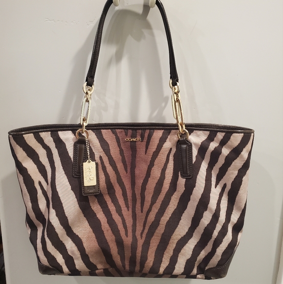 Coach Bags Coach Zebra Print Purse Poshmark